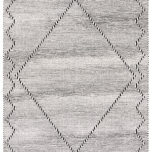 Safavieh Vermont Collection Accent Rug - 4' x 6', Ivory & Black, Handmade Moroccan Boho Braided Tassel Wool, Ideal for High Traffic Areas in Entryway, Living Room, Bedroom (VRM160Z)