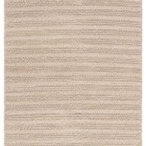 Safavieh Natura Collection Accent Rug - 4' x 6', Beige, Handmade Flat Weave Boho Farmhouse Wool, Ideal for High Traffic Areas in Entryway, Living Room, Bedroom (NAT280B)