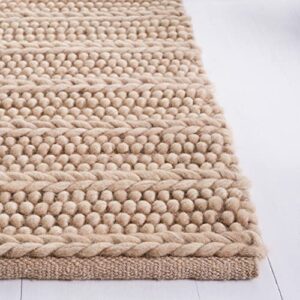 Safavieh Natura Collection Accent Rug - 4' x 6', Beige, Handmade Flat Weave Boho Farmhouse Wool, Ideal for High Traffic Areas in Entryway, Living Room, Bedroom (NAT280B)