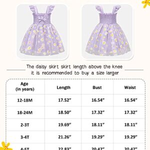 URMAGIC Toddler Girls Ruffle Sleeveless Dresses Daisy Solid A-line Summer Casual Party Sundress 12M-5Y