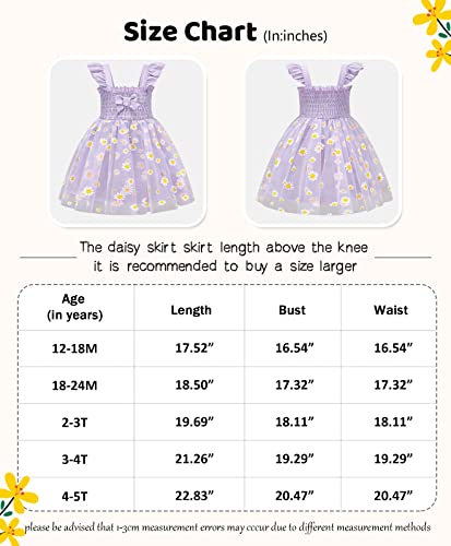 URMAGIC Toddler Girls Ruffle Sleeveless Dresses Daisy Solid A-line Summer Casual Party Sundress 12M-5Y