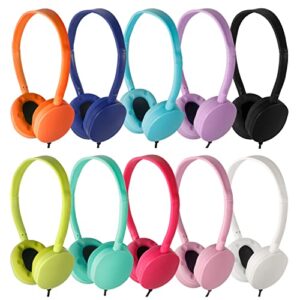 30 packs classroom kids headphones bulk colourful class set of headphones for students children toddler boys girls teen and adult (30 pack,10 colors)