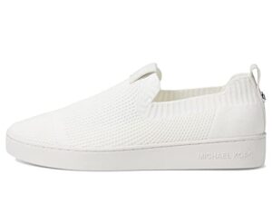 michael kors juno knit slip-on optic white 8 m