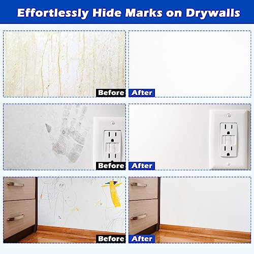 NADAMOO Aerosol White Paint for Wall, Odorless Water Based Drywall Spray for Ceiling Stains Spots, Dry Wall Renovation Paint for Indoor, Drywall Patch Repair Kit, 2 Cans, 450ml/ Can