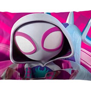 Marvel Spidey & His Amazing Friends Ghost Spider Gwen Twin Size Sheet Set - Super Soft Kids 3 Piece Bedding Set - Fade Resistant Microfiber Sheets