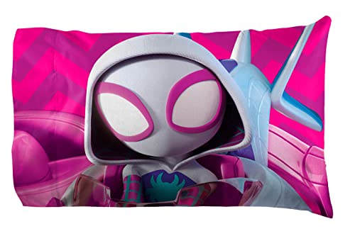 Marvel Spidey & His Amazing Friends Ghost Spider Gwen Twin Size Sheet Set - Super Soft Kids 3 Piece Bedding Set - Fade Resistant Microfiber Sheets