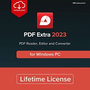 pdf extra 2023| complete pdf reader and editor | create, edit, convert, combine, comment, fill & sign pdfs | lifetime license | 1 windows pc | 1 user [pc online code]