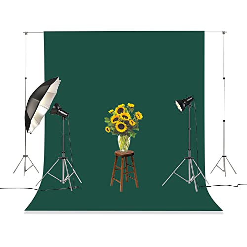 KUKUSOUL 7x10ft Blackish Green Curtain Backdrop Dark Green Portrait Background for Photoshoot Wedding Baby Shower Birthday Decor KUKX009