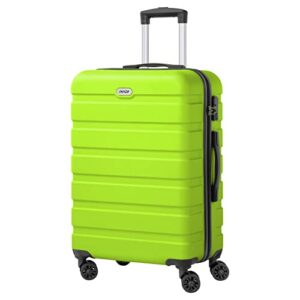 anyzip luggage pc abs hardside lightweight suitcase with 4 universal wheels tsa lock checked-medium 24 inch apple green
