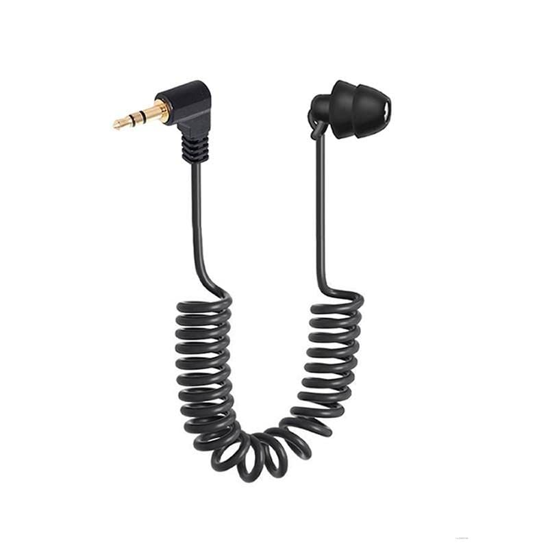 Single Side Earphone 3.5mm Jack Spring Earphones in Ear Heavy Bass Earbuds One Side Headphones Wired Headset Noise Isolating Earplugs for Mobile Phone MP3 Computer