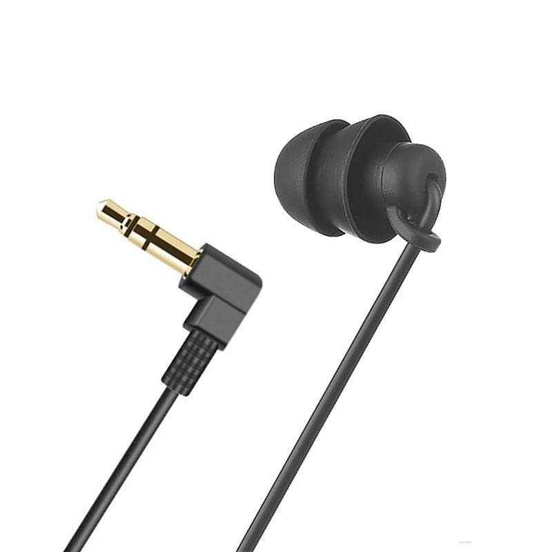 Single Side Earphone 3.5mm Jack Spring Earphones in Ear Heavy Bass Earbuds One Side Headphones Wired Headset Noise Isolating Earplugs for Mobile Phone MP3 Computer