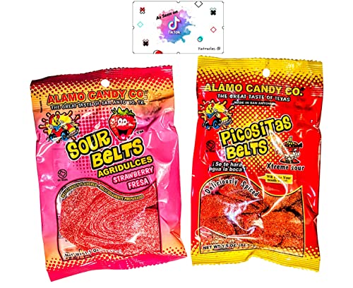 Chamoy Pickle Kit, Mexican Sour Candy Dulces, Delicious Sour Belts, Lucas 7 Pc