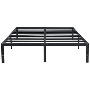 agxi 14 inch metal platform bed frame no box spring required,full size bed framessteel slat support, 3,500 lbs heavy duty non-slip steel slats support, easy assembly mattress foundation