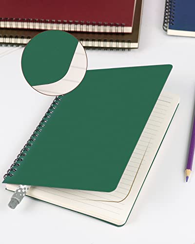 Spiral Notebooks A5 Lined 10Pcs College Ruled Journals Bulk-5 Colors Cover, 120 Pages/60 Sheets, 8.3 "x 5.8", for Students Office Business Subject Diary Ruled Book