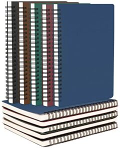 spiral notebooks a5 lined 10pcs college ruled journals bulk-5 colors cover, 120 pages/60 sheets, 8.3 "x 5.8", for students office business subject diary ruled book
