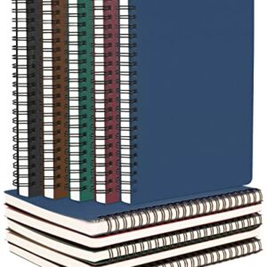 Spiral Notebooks A5 Lined 10Pcs College Ruled Journals Bulk-5 Colors Cover, 120 Pages/60 Sheets, 8.3 "x 5.8", for Students Office Business Subject Diary Ruled Book