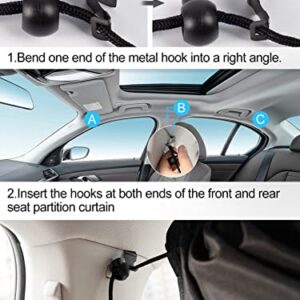 Car Divider Curtain - Wide Car Privacy Blackout Shades with Storage Bag for Baby Nap, Removable Sedan SUV Van Sunshade Covers Screen for Car Camping Sleeping Accessories