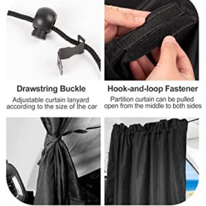 Car Divider Curtain - Wide Car Privacy Blackout Shades with Storage Bag for Baby Nap, Removable Sedan SUV Van Sunshade Covers Screen for Car Camping Sleeping Accessories