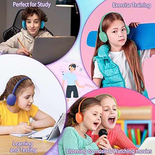 100 Pack Classroom Kids Headphones Bulk 10 Colourful Class Set of Headphones for Students Children Toddler Boys Girls Teen and Adult (100 Mixed)