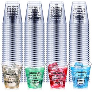 amyhill 100 pcs clear plastic disposable cups 2 oz mini shot glasses small shot cups for wedding party tasting dessert wine condiments sauce samples dipping