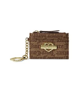 juicy couture glam card case chestnut chino one size