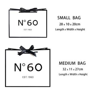 ANFENG 60th Birthday Keepsake Gift Vintage Bag for Women 1963 Mom Novelty 60 Year Old Party Paper Bags Shopping Tote Idea Sixty (Small Size)