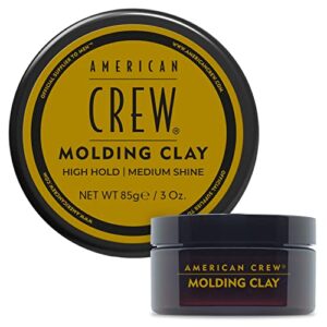 American Crew Men's Hair Molding Clay, Like Hair Gel with Strong Hold & Medium Shine, 3 Oz (Pack of 1)