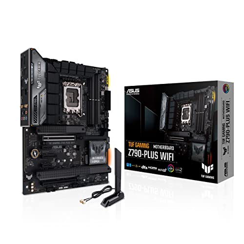 ASUS TUF Gaming Z790-Plus WiFi LGA 1700(Intel®12th&13th Gen) ATX Gaming Motherboard(PCIe 5.0,DDR5,4xM.2 Slots,16+1 DrMOS,WiFi 6,2.5Gb LAN,Front USB 3.2 Gen 2 Type-C®,Thunderbolt 4(USB4),Aura RGB)