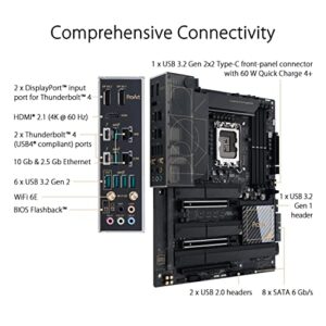 ASUS ProArt Z790-Creator WiFi 6E LGA 1700(Intel® 12th&13th Gen) ATX Content Creator Motherboard(PCIe 5.0,DDR5,2X Thunderbolt™ 4,10G&2.5G LAN,4xM.2/NVMe SSD,Front Panel USB 3.2 Gen2x2 Type-C)