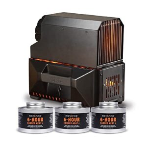 vesta self-powered camping indoor/outdoor heater & stove (compact, off-grid, emergency)