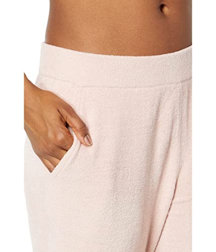 Barefoot Dreams CozyChic Ultra Lite Women's Barbie Sweatpants, Dusty Rose-White, Size Large