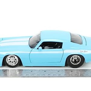 Jada Toys Big Time Muscle 1:24 1971 Chevy Camaro Die-Cast Car (Light Blue)