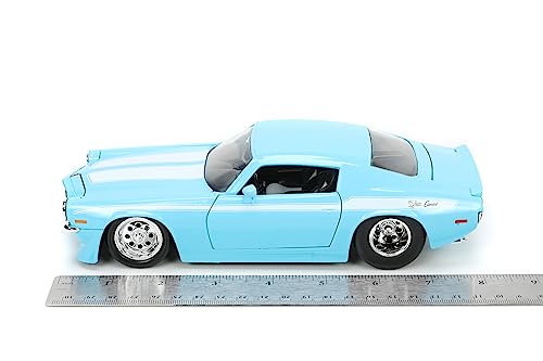 Jada Toys Big Time Muscle 1:24 1971 Chevy Camaro Die-Cast Car (Light Blue)