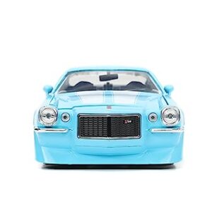 Jada Toys Big Time Muscle 1:24 1971 Chevy Camaro Die-Cast Car (Light Blue)