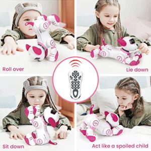 FUUY Robot Dog Toys for Girls Toys Interactive Robot Toy FollowMe Robot for Kids 5-7 Intelligent Remote Control Dog with Sing Dance AI Robotics for Kids Age 3 4 5 6 7 Chrismas Birthday Gifts Girls