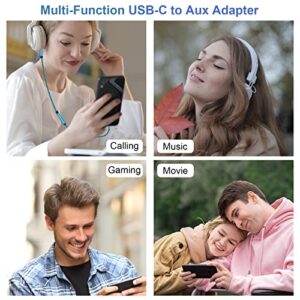 USB C to 3.5mm Audio Adapter Headphone Jack Adapter Type C to Aux Audio Dongle Cable Cord Compatible Samsung Galaxy S23 S22 Ultra S21 S20 FE S10 S9 A14 A23 A53 A13,Note 20;Google Pixel 6a 6 7 Pro 5 4