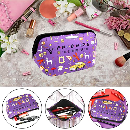 Friends Makeup Bag,Friends TV Show Merchandise,Cosmetic Bags for Women,Small Zipper Pouch,Toiletry Bag,Small Make Up Bag for Your Purse,Friends TV Show Gifts for Women Girl Teacher Mom Birthday Gift