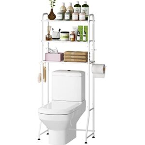 simple trending-3 tier shelf bathroom space saver, over the toilet rack,bathroom stand storage organizer, white
