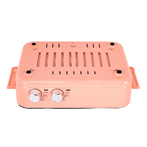 TFCFL Electric Grill and Hot Pot, 2 in 1 Non-Stick Barbecue Hot Pot Grill with Dual Temp Control, 1200-1500W, 2L, Mini Smokeless Korean BBQ/Shabu (Pink)