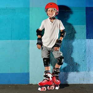 METROLLER Roller Skates for Girls and Boys Teens, Adjustable 4 Sizes for Kids Toddler Rollerskates with Light up Wheels, for Youth Women and Men