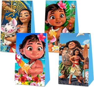 ou guan moana party gift bags candy bags moana party supplies moana birthday party decoration (pack of 18)