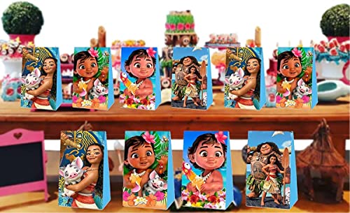 OU GUAN Moana Party Gift Bags Candy Bags Moana Party Supplies Moana Birthday Party Decoration (Pack of 18)