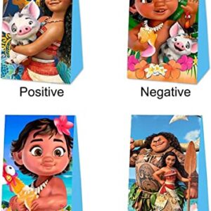 OU GUAN Moana Party Gift Bags Candy Bags Moana Party Supplies Moana Birthday Party Decoration (Pack of 18)