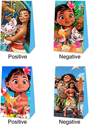 OU GUAN Moana Party Gift Bags Candy Bags Moana Party Supplies Moana Birthday Party Decoration (Pack of 18)