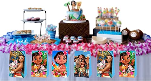 OU GUAN Moana Party Gift Bags Candy Bags Moana Party Supplies Moana Birthday Party Decoration (Pack of 18)