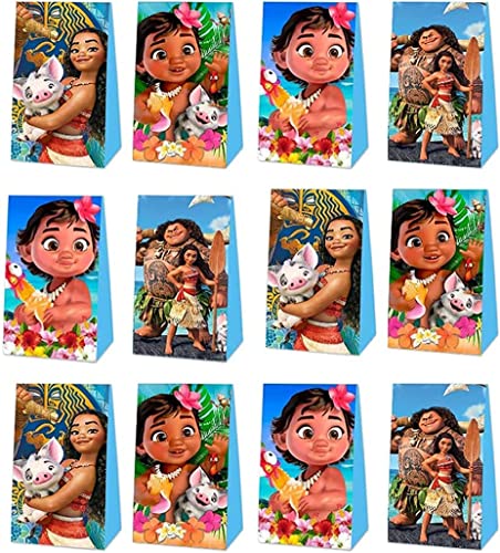 OU GUAN Moana Party Gift Bags Candy Bags Moana Party Supplies Moana Birthday Party Decoration (Pack of 18)