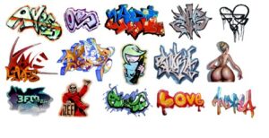 n scale 1:160 graffiti waterslide decals set #14 - weather your rolling stock & structures!