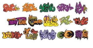 n scale 1:160 graffiti waterslide decals set #4 - weather your rolling stock & structures!