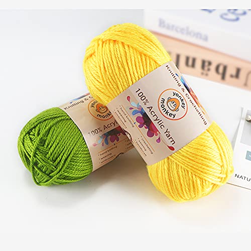 100% Acrylic Fancy Yarn 3-Pack by Yonkey Monkey Knitting Crochet DIY Art Craft (Chestnut 81)