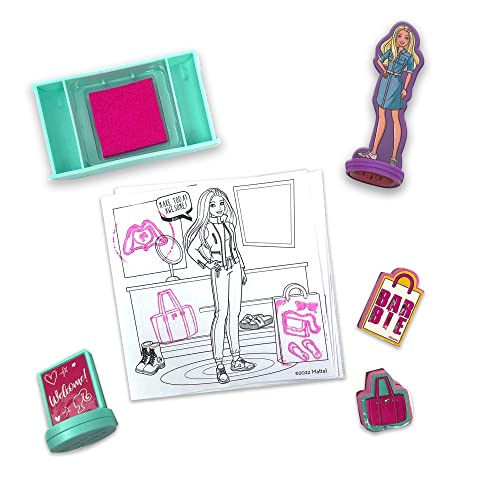 Barbie Boutique Stamp Set - Creative Stamps for Kids to Explore Imagination and Design, Kid-Friendly Stamp Kit for Arts and Crafts Fun, Featuring Fashionable Designs and More.
